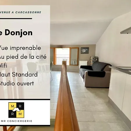 Le Donjon - Vue Cité Pied Cite Médiévale Neuf * Carcasona